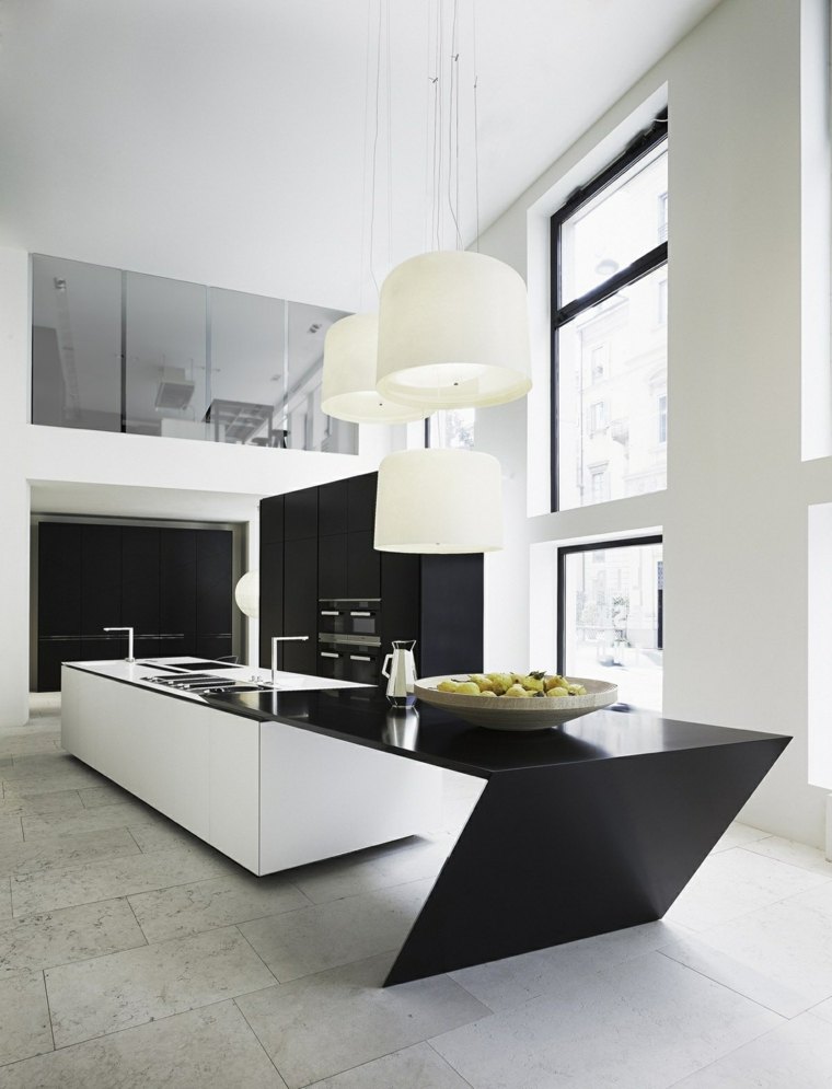 modèles de cuisine moderne style minimaliste photo ilot central
