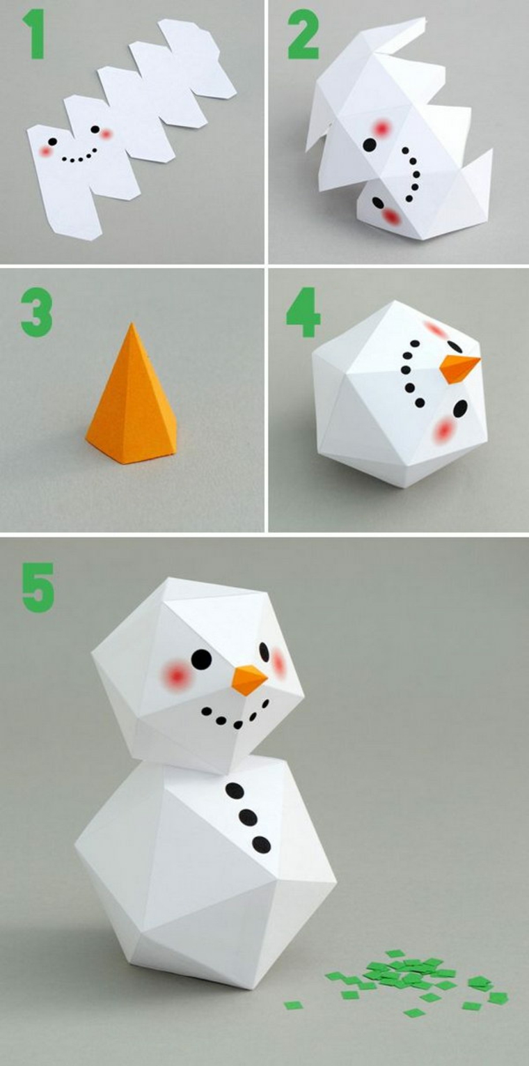 activité manuelle noël idée enfant décorer espace noel original carton origami