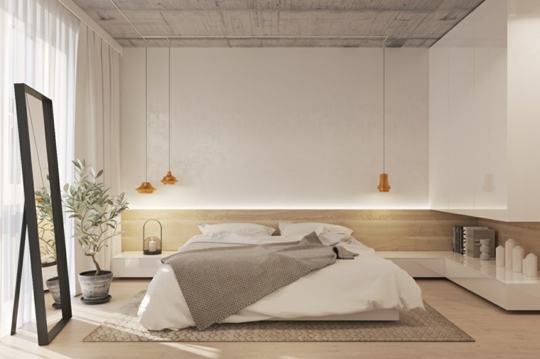 photo chambre zen minimaliste objet deco bois petit espace