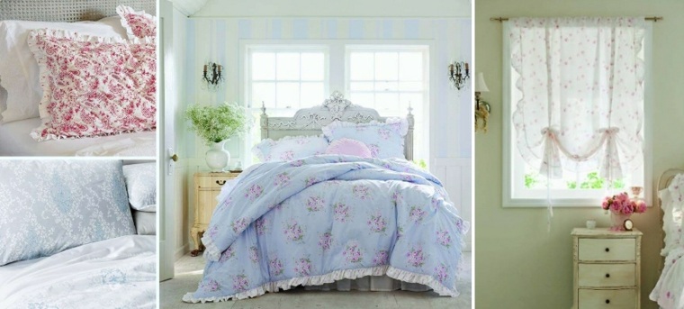 shabby chic style textiles deco chambre meubles