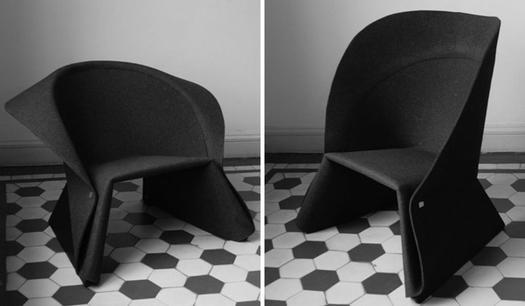 chaise contemporaine style design noir blanc salon
