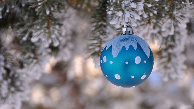 idee de decoration arbre noel blanc et bleu ornements boules