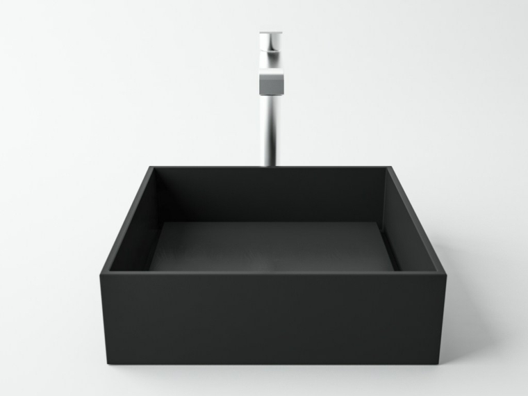 vasque design salle de bain lavabo noir tendance intérieur idées salle d'eau
