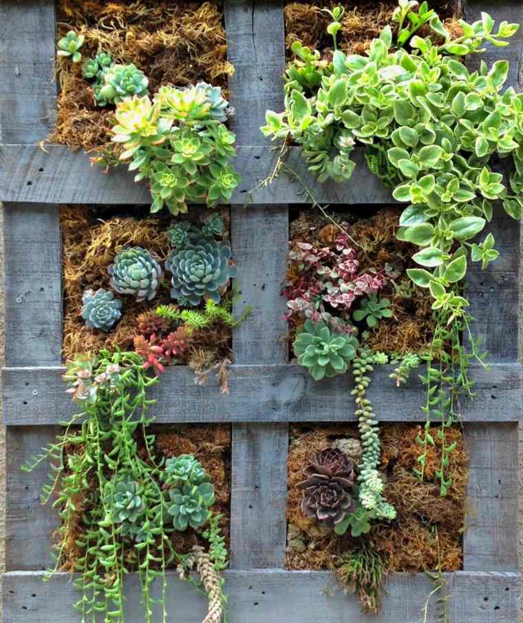 faire un jardin vertical palette jardiniere pot de plante bois bricolage