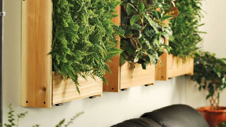 idee de jardinière en palette de bois petit pot jardin exterieur vertical