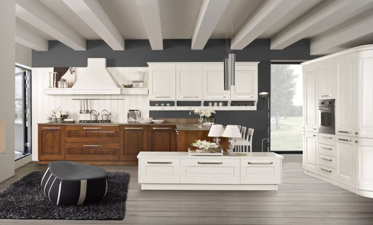 peinture pour cuisine blanche et ardoise style vintage facade meuble bas bois couleur gris