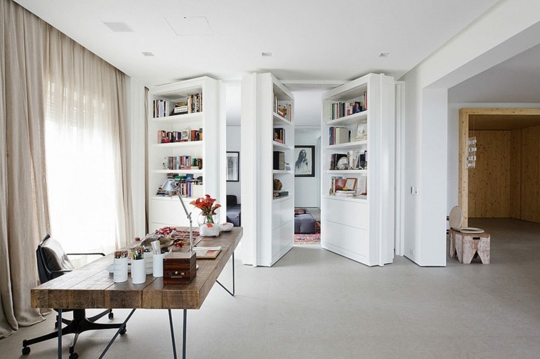 porte intérieur design contemporain rangement meuble bibliotheque