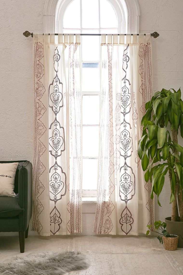 rideaux modernes style oriental exotique rideaux transparents