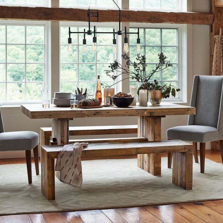 grande table de repas deco naturelle meuble bois