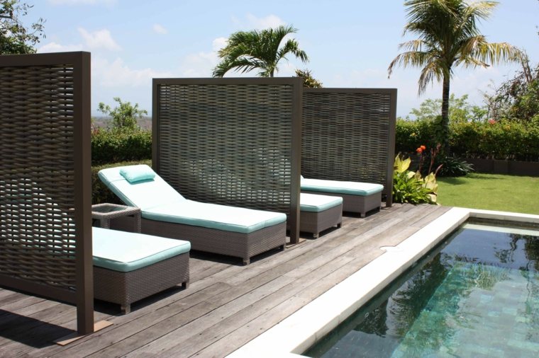 brise vue balcon terrasse meuble jardin resine decoration piscine