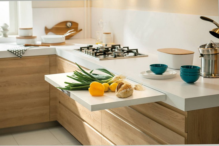 comptoir cuisine idée design ilot bois mobilier cuisine 