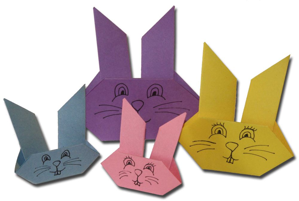 dimanche de paques origami lapins papier