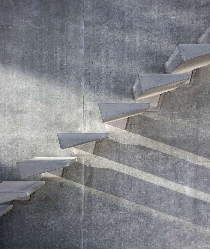 escalier design béton ciré moderne intérieur tendance idées
