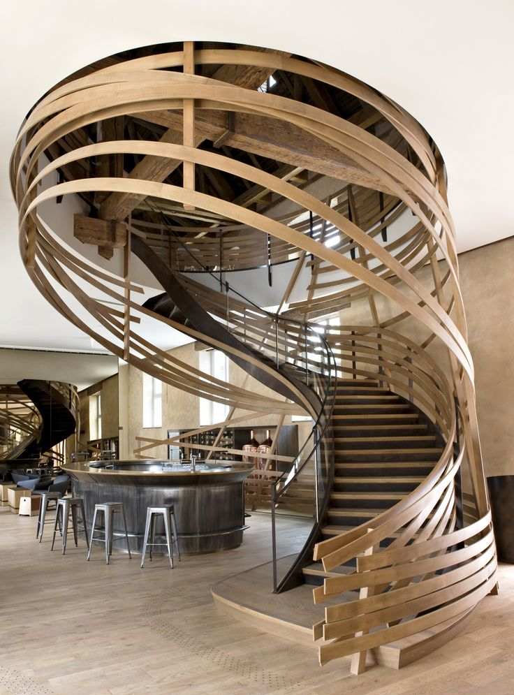 escalier bois design contemporain design d'intérieur moderne