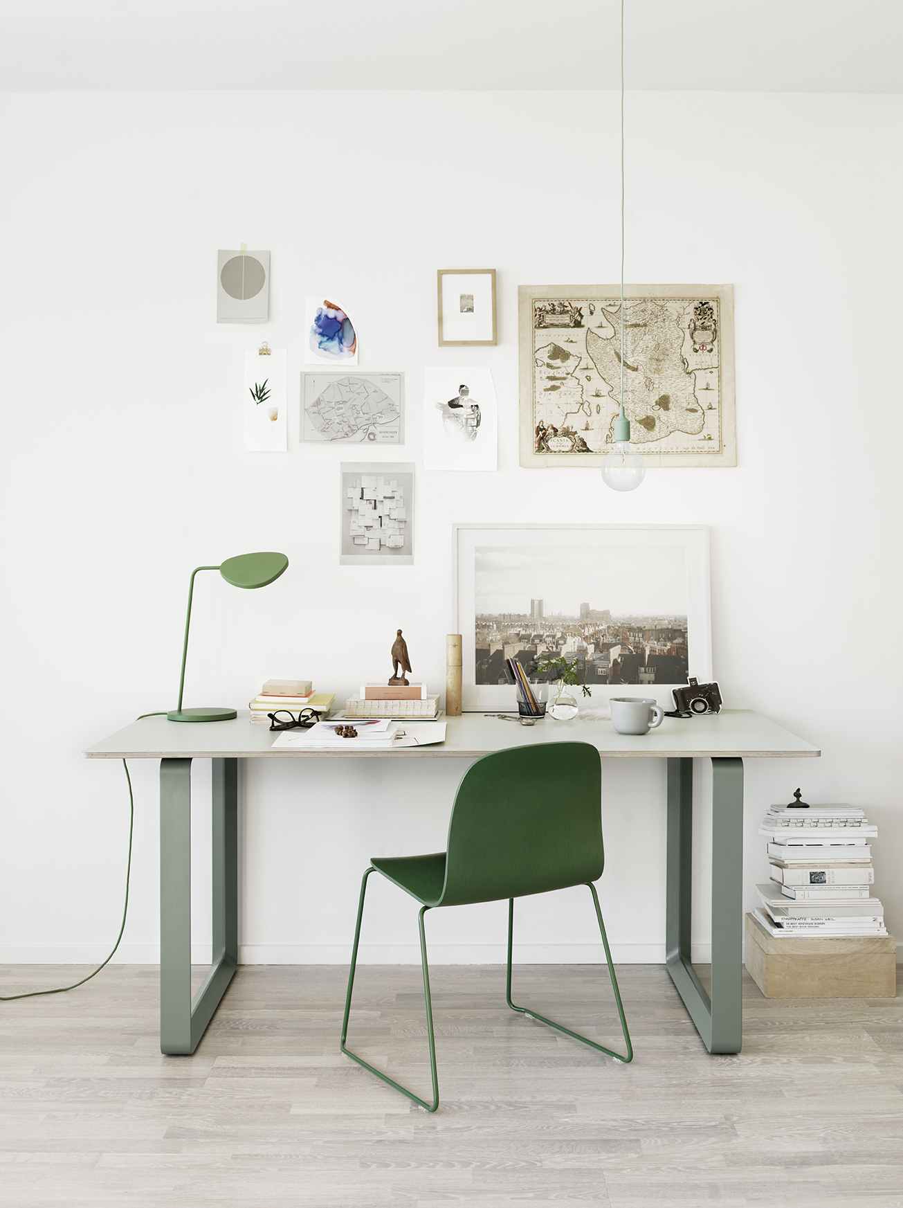 vert de gris design intérieur idée luminaire suspension déco mur idées