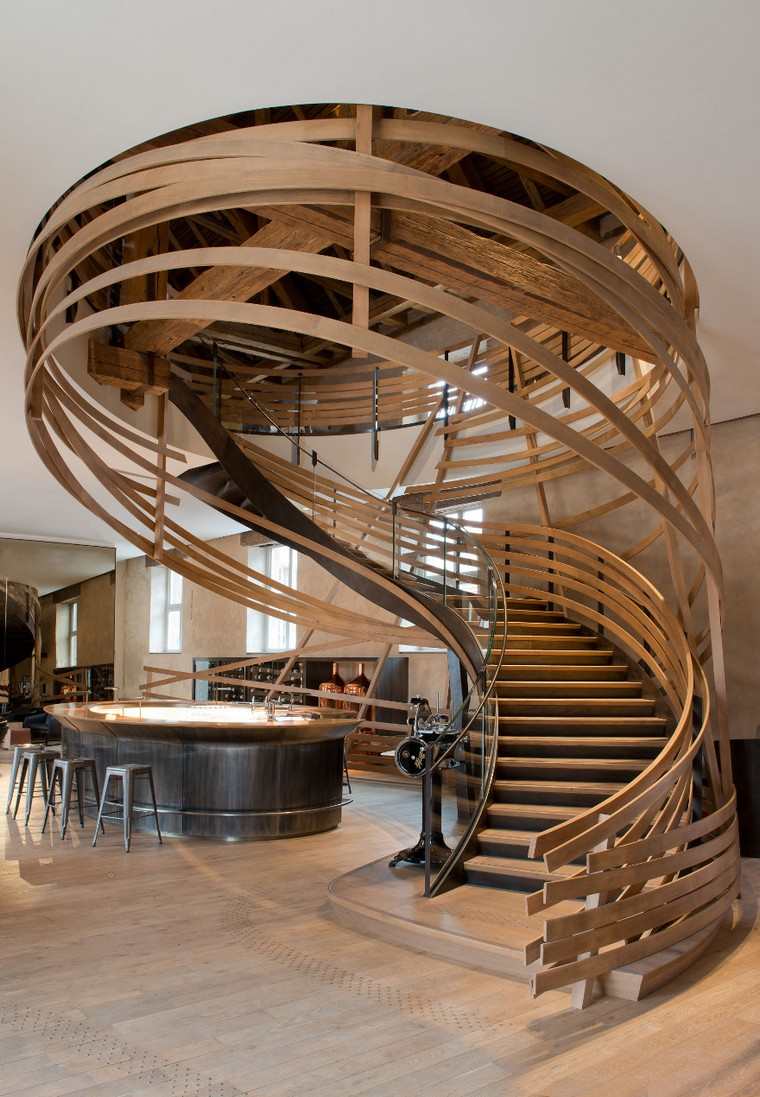 design intérieur escalier bois moderne intérieur tradition fascinant