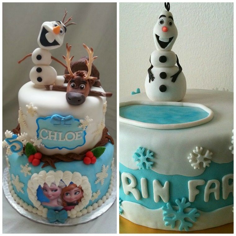la reine des neiges gâteau décoratif bonheur pour enfants