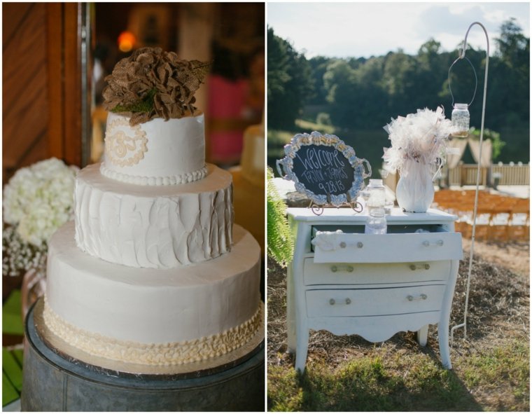 mariage chic et champetre idées gâteau décor