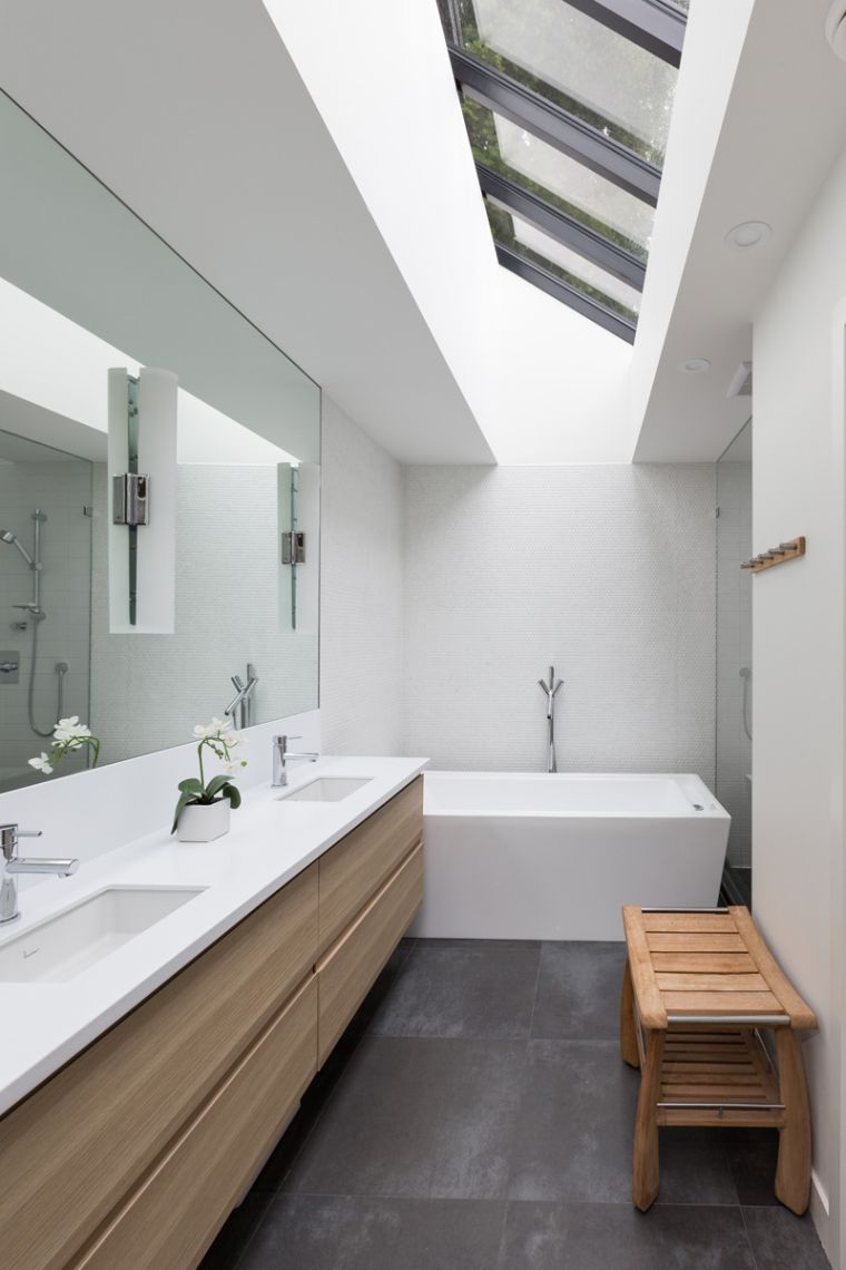 idee miroir deco murale salle de bain baignoire design rectangulaire 