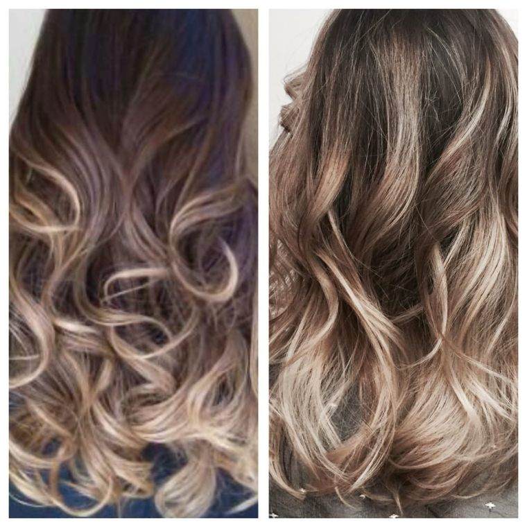 ombré blonde balayage coupe cheveux ondulations idee coiffure femme