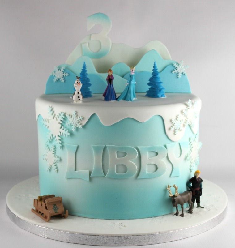 reine des neiges gâteau thématique anniversaire