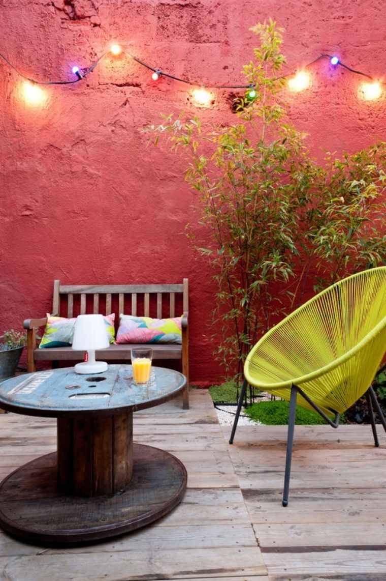 touret table basse jardin terrasse idee deco exterieur meuble a faire bois
