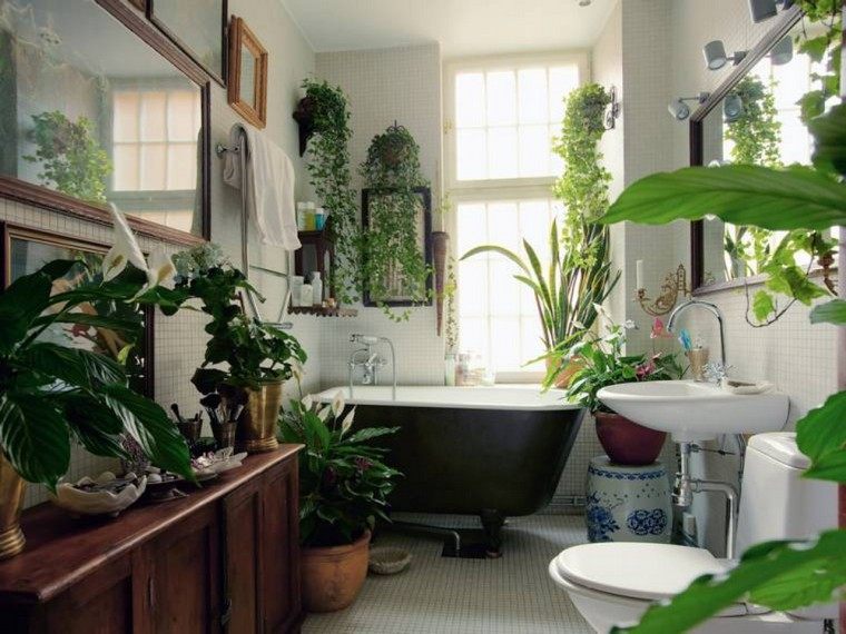déco salle de bain nature idée plantes déco pot idées