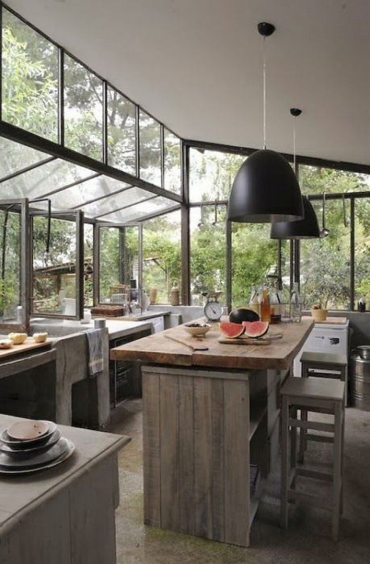 deco-style-masculin-cuisine-retro-ilot-central-bois-vitres