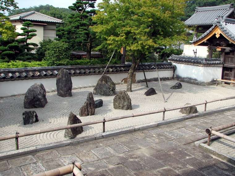 jardin zen pierres idée extérieur