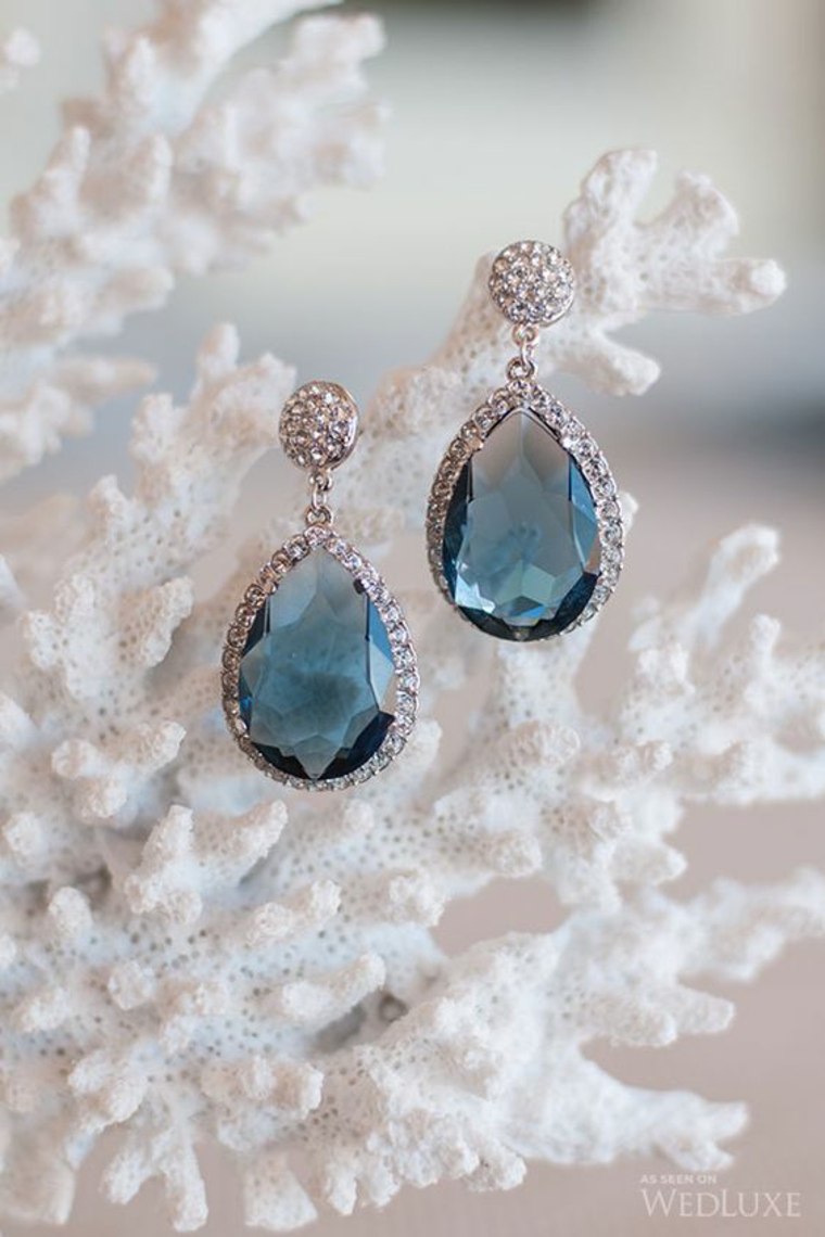 mariage theme mer-boucles-oreille-bleu