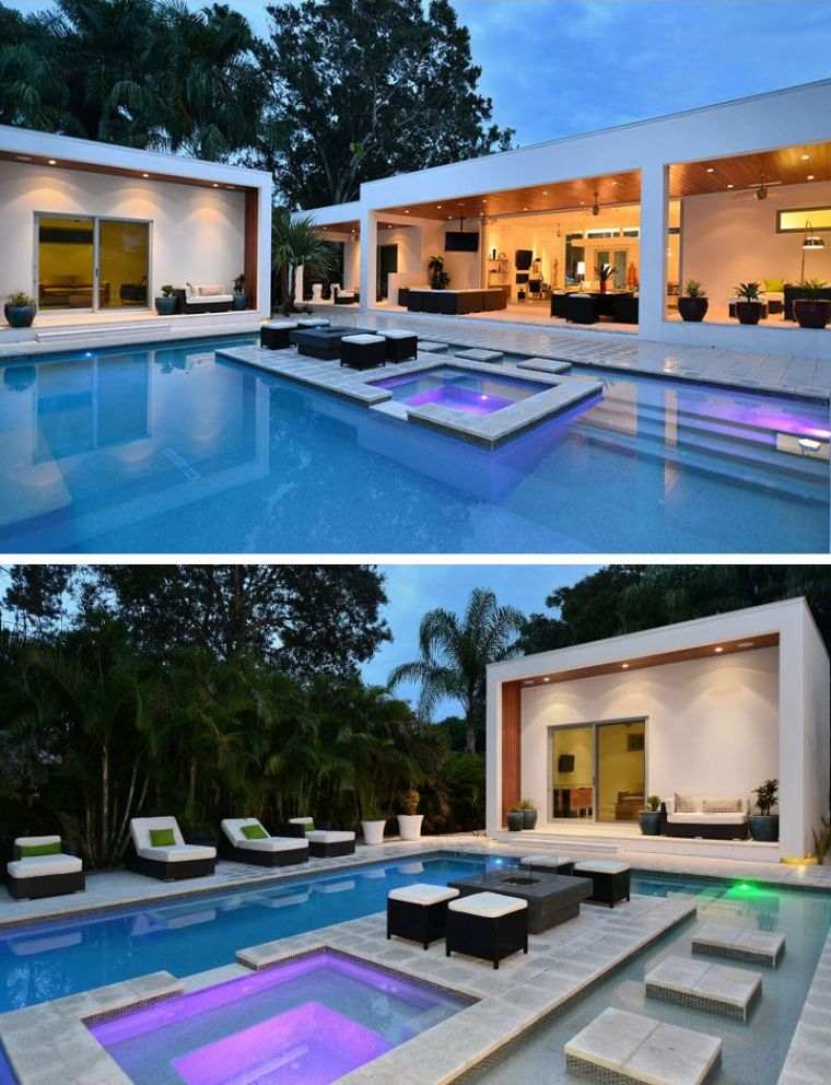 piscine-moderne-devant-maison-avec-ilot