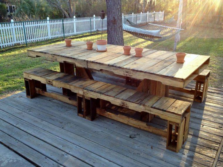 table-picnic-bois-idee-bricolage-salon-de-jardin