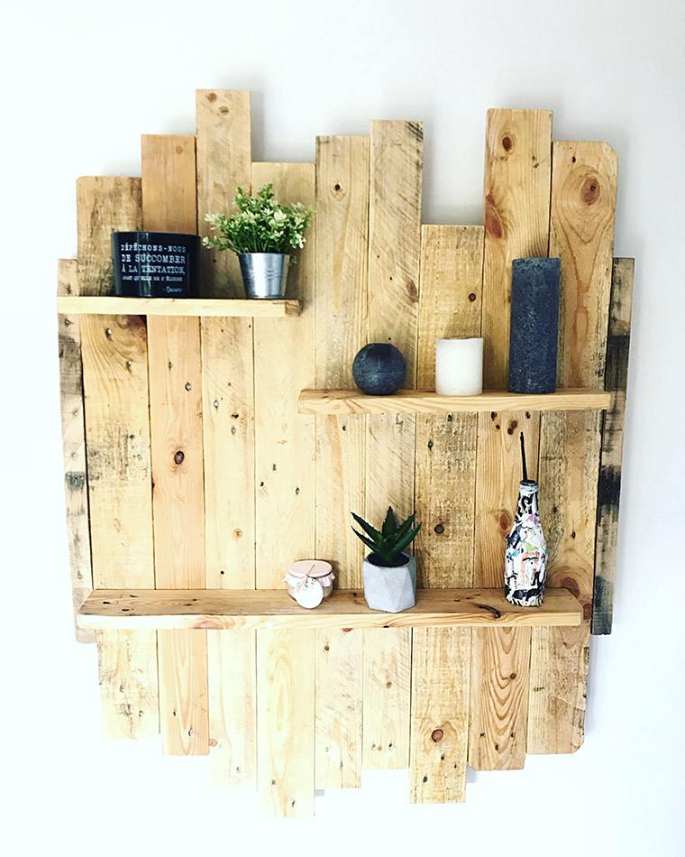 Idée déco pour une étagère en bois