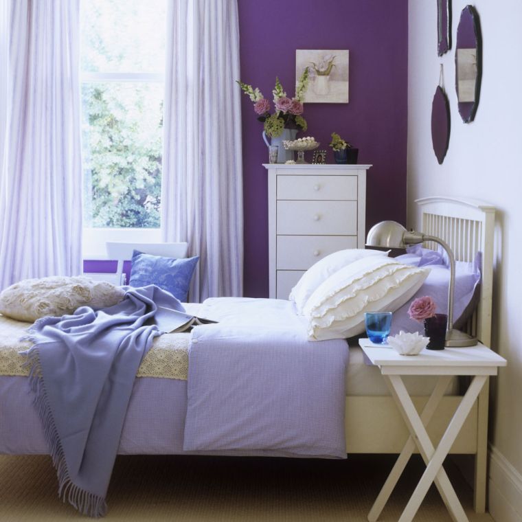 couleur pour chambre à coucher froid-peinture-violet