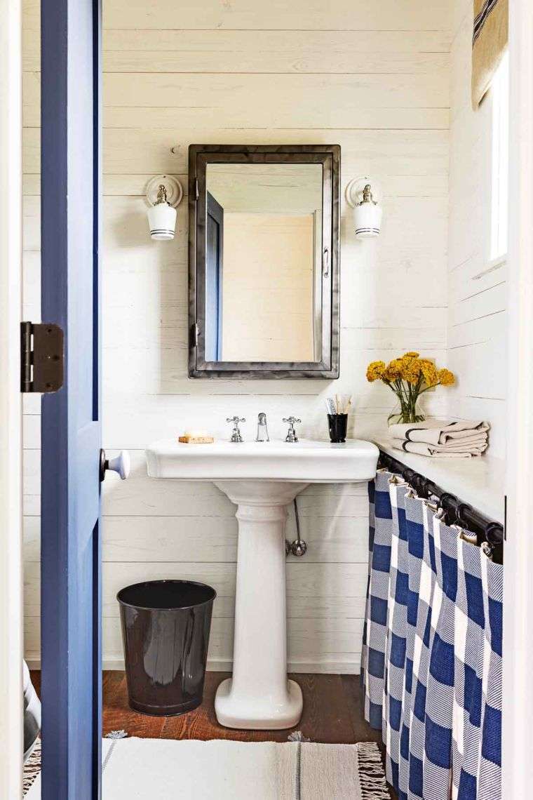 décoration wc toilette style-rustique-blanc