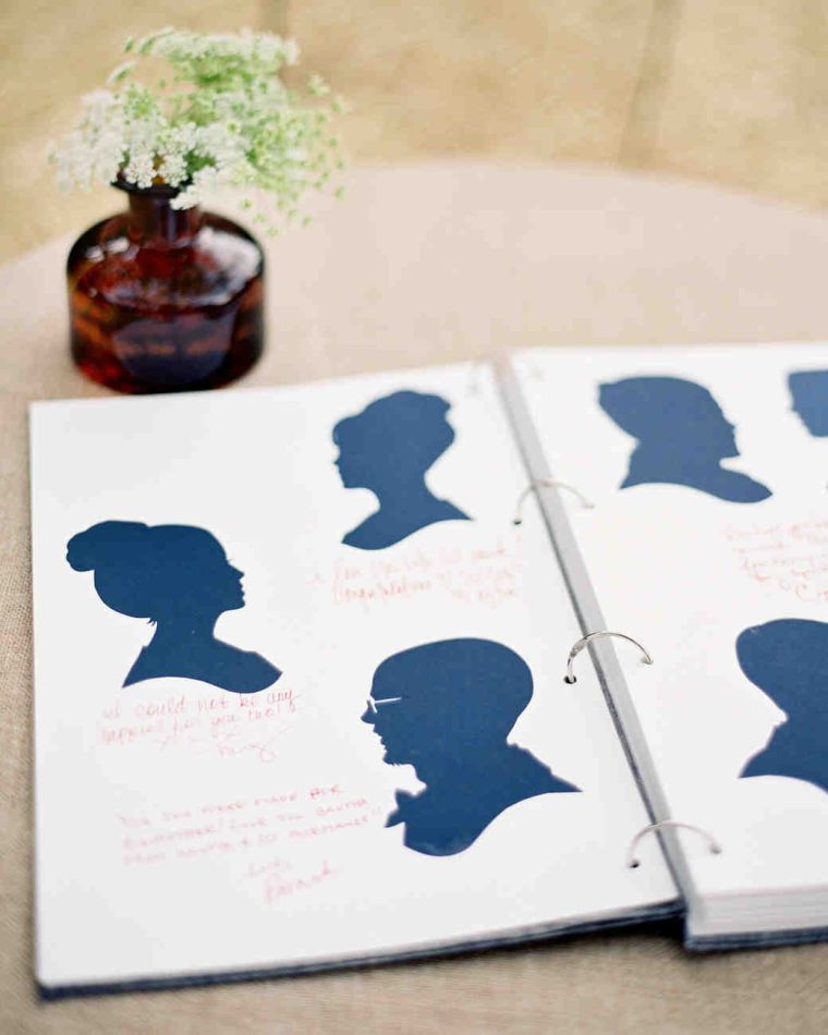 livre d'or mariage original papier-silhouettes-modele