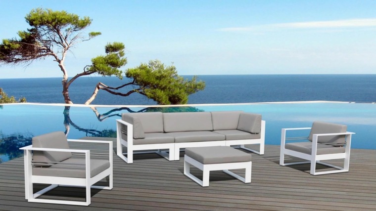 mobilier de jardin design salon-exterieur-haut-de-gamme-blanc-beige