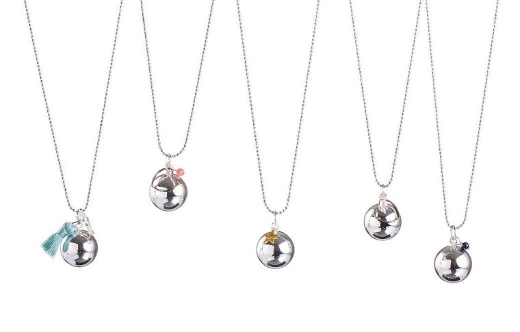 bola de grossesse pendantif-argent-bebe