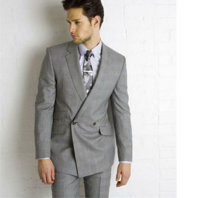 costume mariage homme gris-clair