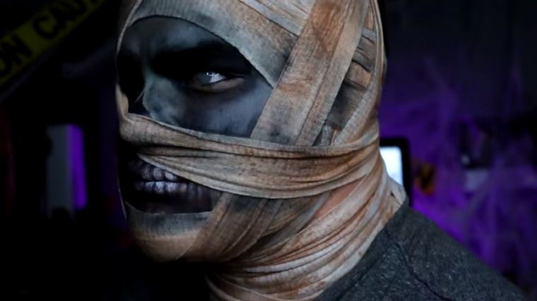 halloween-maquillage-homme-momie-idee-makeup-facile