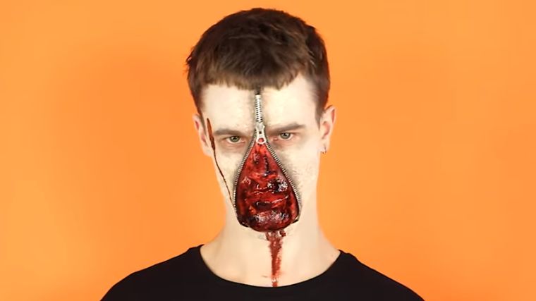idee-maquillage-halloween-pour-homme-peau-dechireee-fermeture-eclair