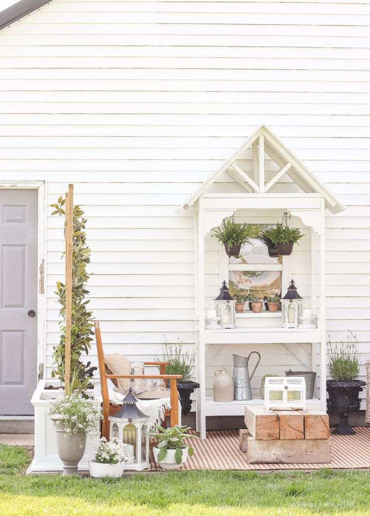 jardinière avec treillis diy-decoration-terrasse-balcon-idees