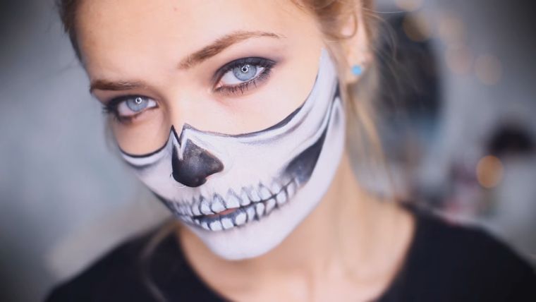maquillage-facile-halloween-femme-crane-tutoriel-video