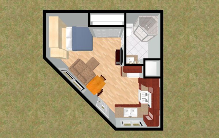 plan-3d-appartement-studio-revetement-bois