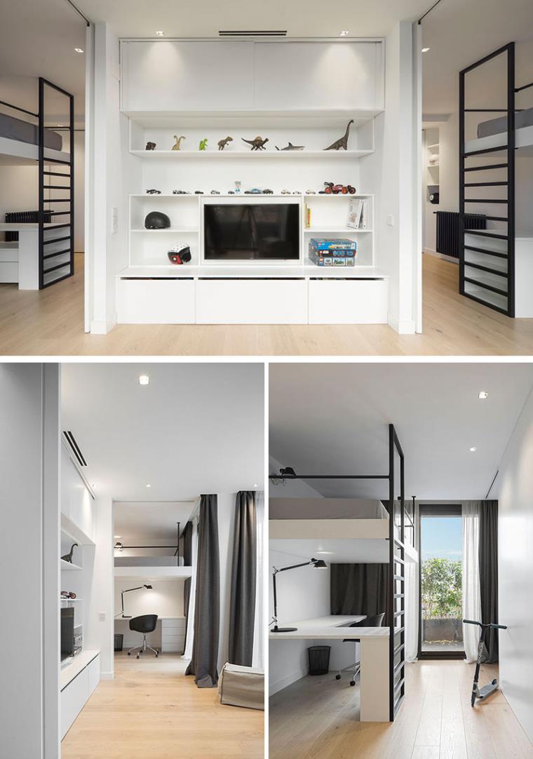 appartement design blanc-noir-interieur-minimaliste