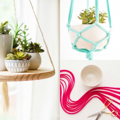 diy pot de fleur suspendu tuto-suspension-de-plante-macrame-etagere