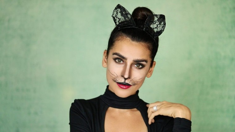 maquillage chat halloween idée déguisement chat halloween