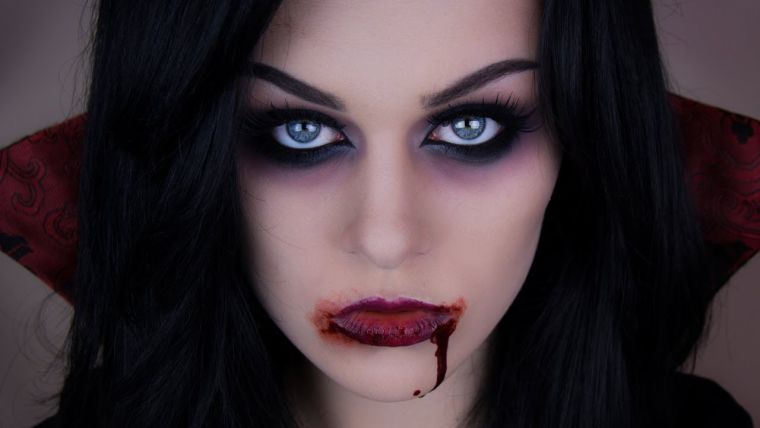 maquillage vampire fille effrayant-idee