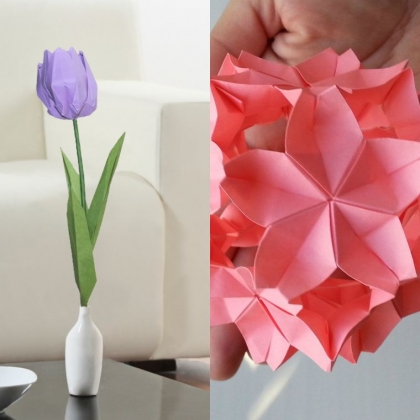origami fleur tutoriel-facile-a-faire-diy-deco-papier