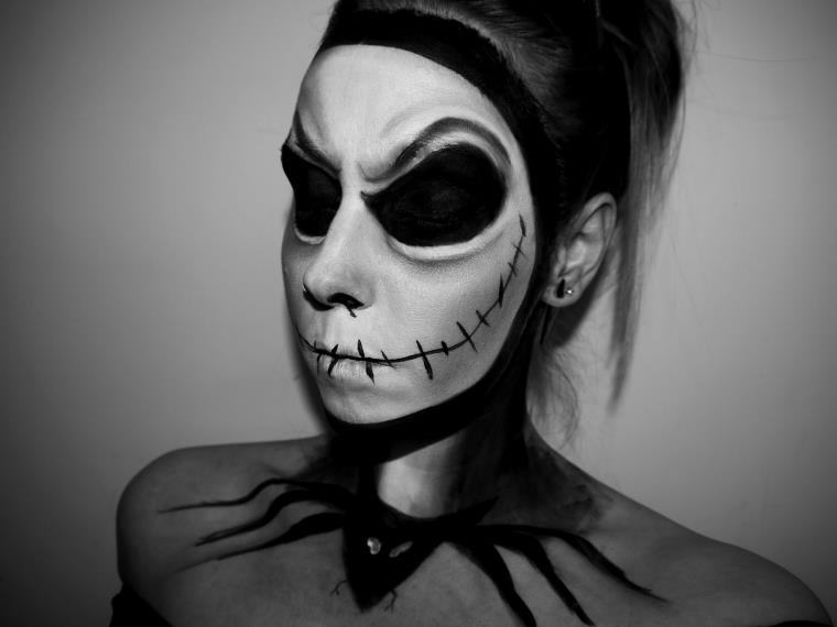 peinture-visage-cou-halloween